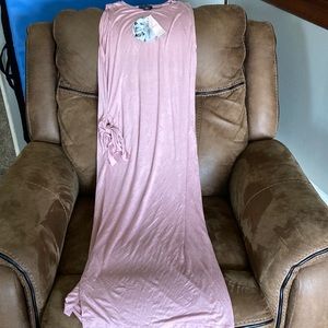 NWT light pink side tie dress. Stretchy light material